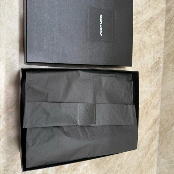 Saint Laurent Metallic Gray Quilted Shoulder Bag - Picture 2 of 9